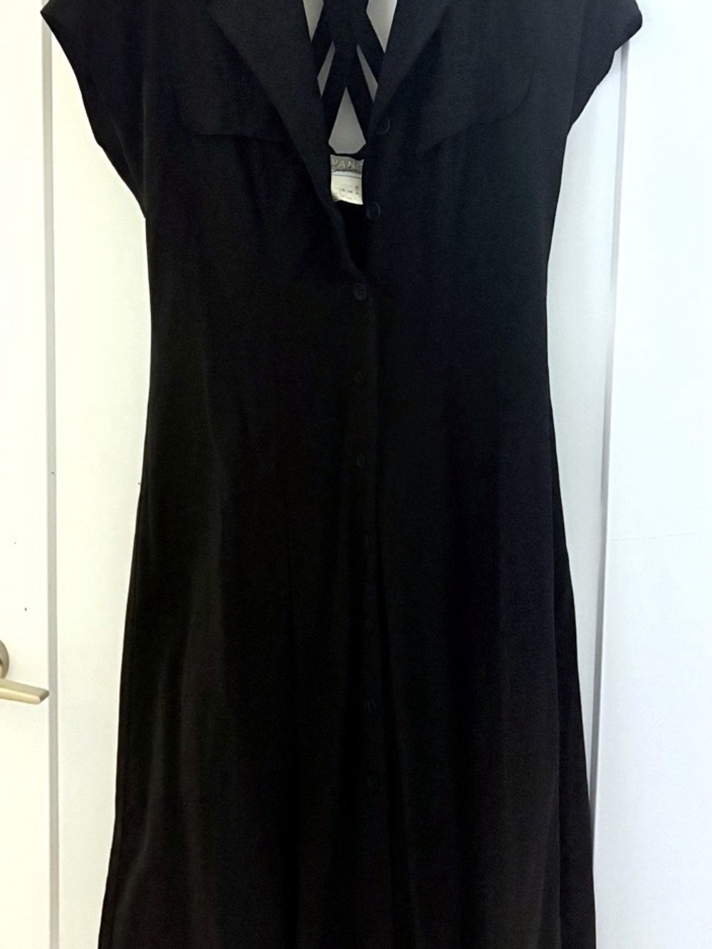Black Button-Front Women's Top by
